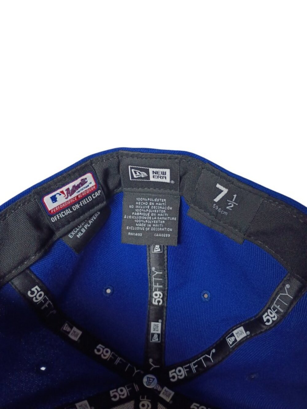New Era NY Mets 59FIFTY Fitted Hat 7 1/2 Royal Blue Orange - Picture 8 of 11